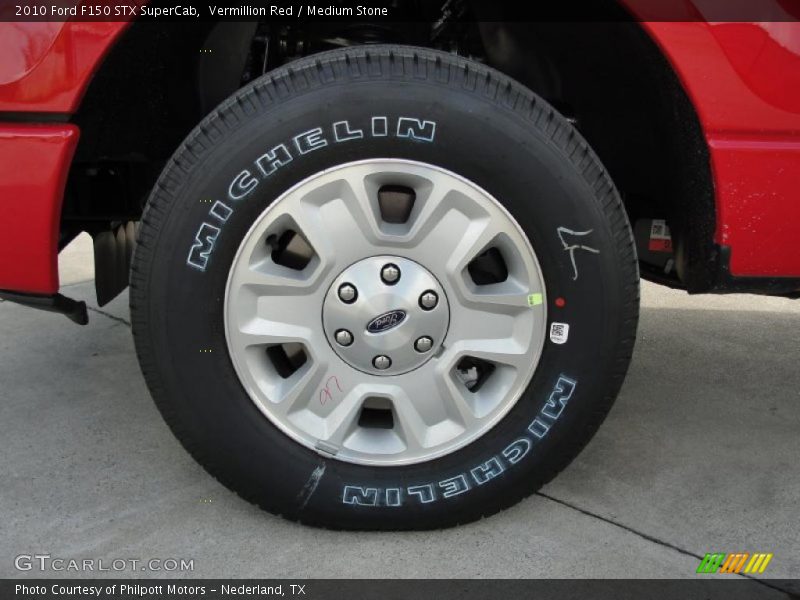 Vermillion Red / Medium Stone 2010 Ford F150 STX SuperCab