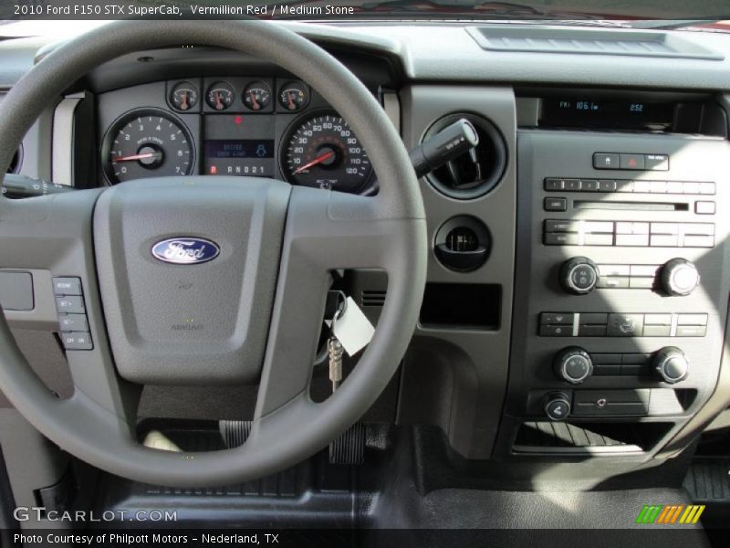 Vermillion Red / Medium Stone 2010 Ford F150 STX SuperCab