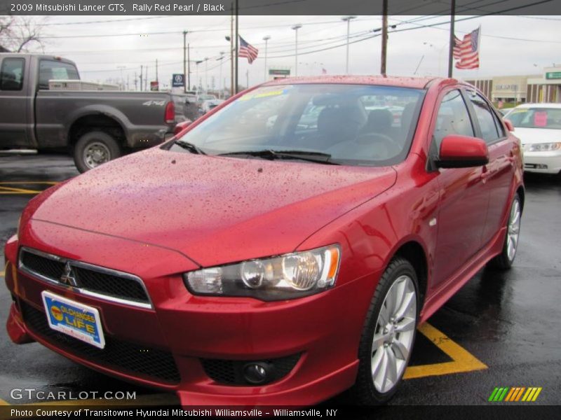 Rally Red Pearl / Black 2009 Mitsubishi Lancer GTS