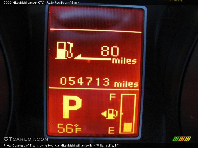Rally Red Pearl / Black 2009 Mitsubishi Lancer GTS