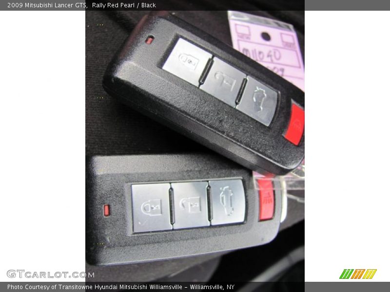 Rally Red Pearl / Black 2009 Mitsubishi Lancer GTS