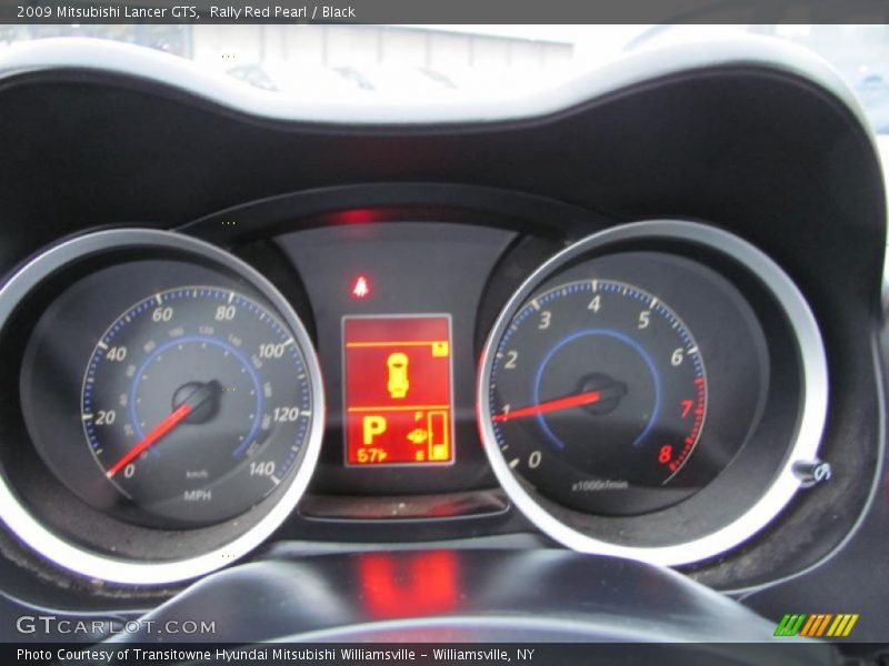 Rally Red Pearl / Black 2009 Mitsubishi Lancer GTS