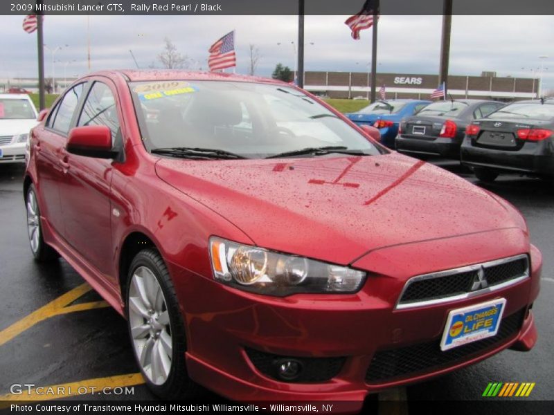 Rally Red Pearl / Black 2009 Mitsubishi Lancer GTS