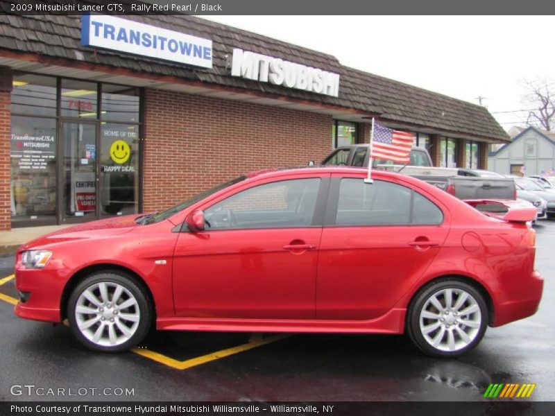 Rally Red Pearl / Black 2009 Mitsubishi Lancer GTS