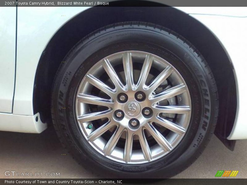 Blizzard White Pearl / Bisque 2007 Toyota Camry Hybrid