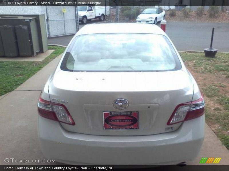 Blizzard White Pearl / Bisque 2007 Toyota Camry Hybrid
