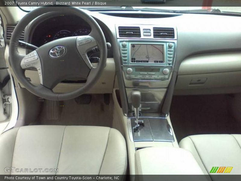 Blizzard White Pearl / Bisque 2007 Toyota Camry Hybrid