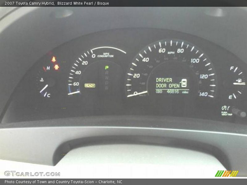 Blizzard White Pearl / Bisque 2007 Toyota Camry Hybrid