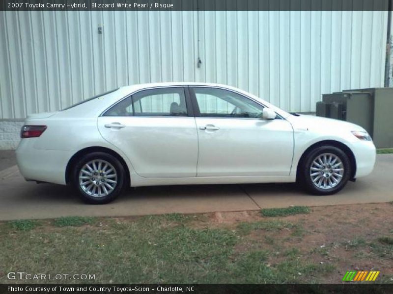 Blizzard White Pearl / Bisque 2007 Toyota Camry Hybrid