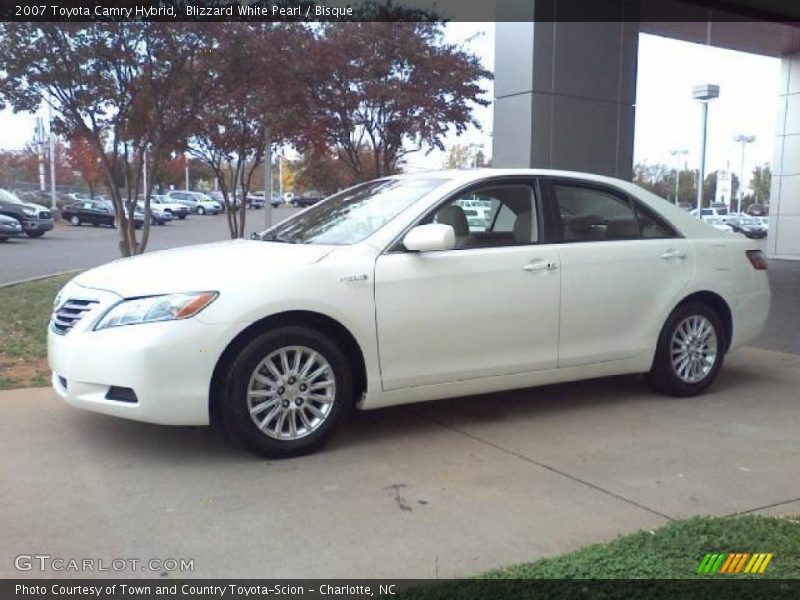 Blizzard White Pearl / Bisque 2007 Toyota Camry Hybrid