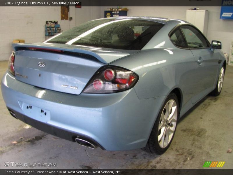 Sky Blue / Black 2007 Hyundai Tiburon GT