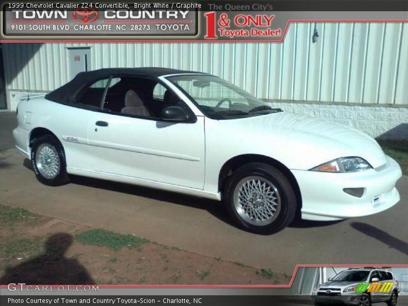 Bright White / Graphite 1999 Chevrolet Cavalier Z24 Convertible