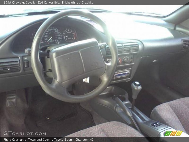 Bright White / Graphite 1999 Chevrolet Cavalier Z24 Convertible