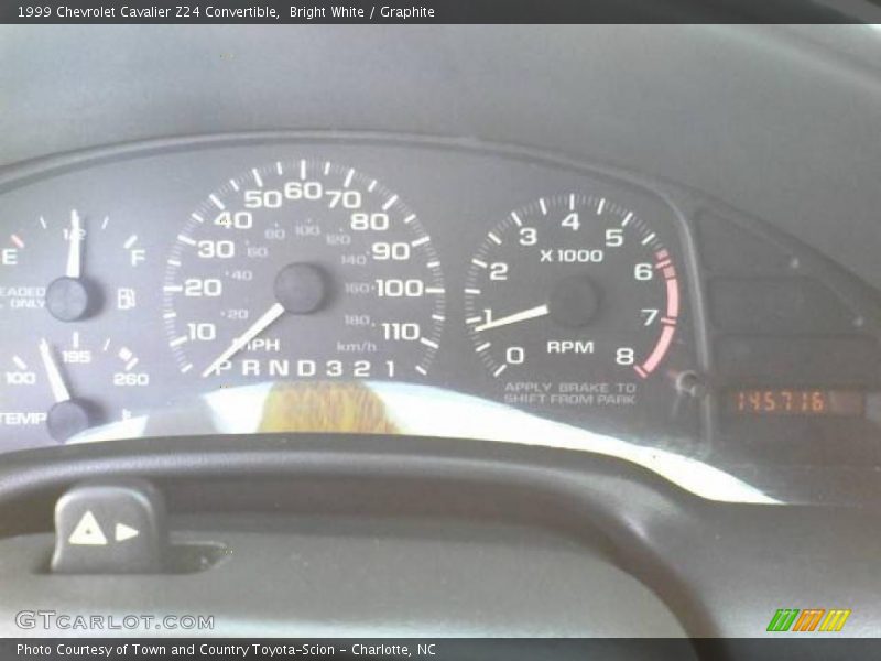 Bright White / Graphite 1999 Chevrolet Cavalier Z24 Convertible