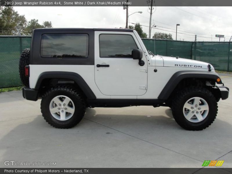 Stone White / Dark Khaki/Medium Khaki 2009 Jeep Wrangler Rubicon 4x4