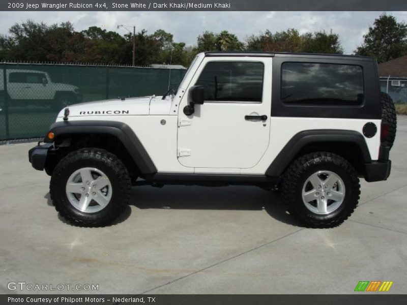 Stone White / Dark Khaki/Medium Khaki 2009 Jeep Wrangler Rubicon 4x4