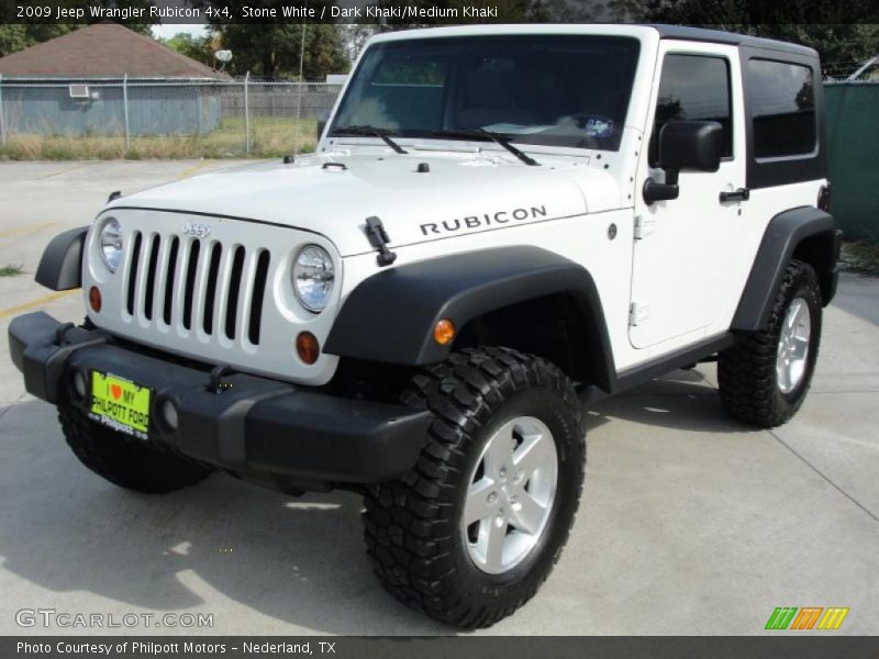 Stone White / Dark Khaki/Medium Khaki 2009 Jeep Wrangler Rubicon 4x4