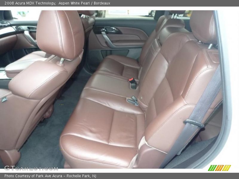 Aspen White Pearl / Bordeaux 2008 Acura MDX Technology