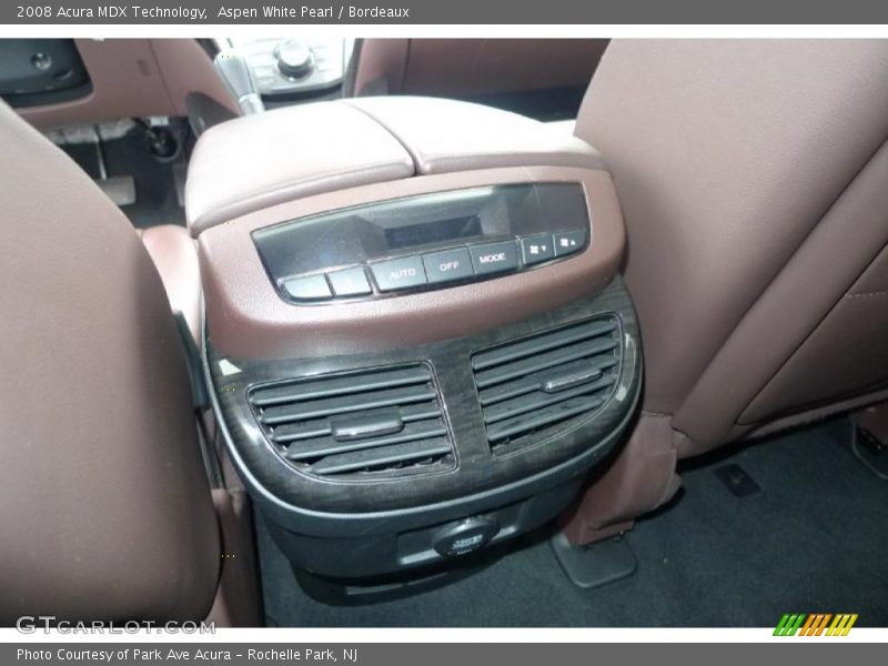 Aspen White Pearl / Bordeaux 2008 Acura MDX Technology
