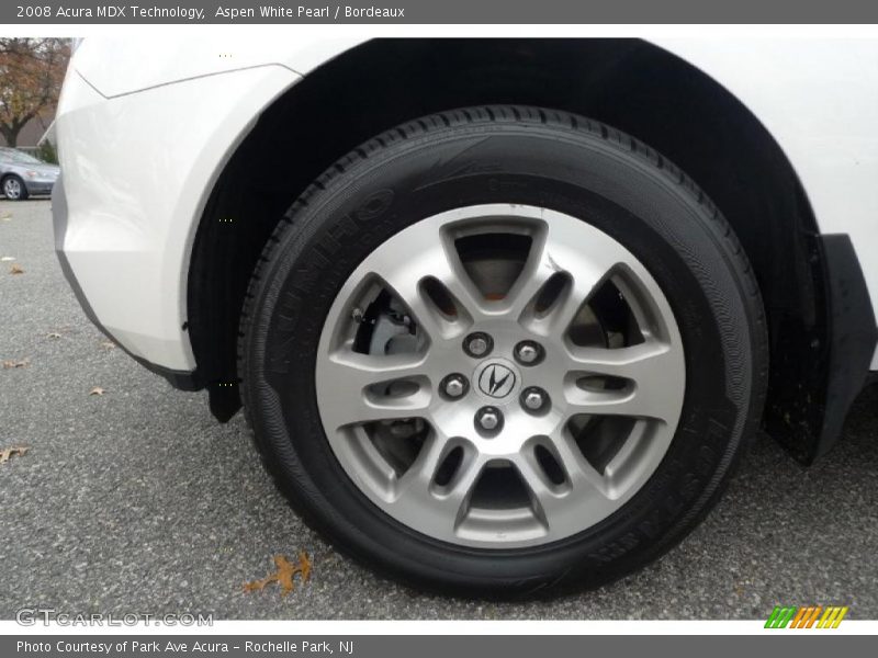 Aspen White Pearl / Bordeaux 2008 Acura MDX Technology