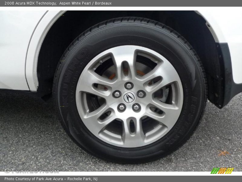 Aspen White Pearl / Bordeaux 2008 Acura MDX Technology
