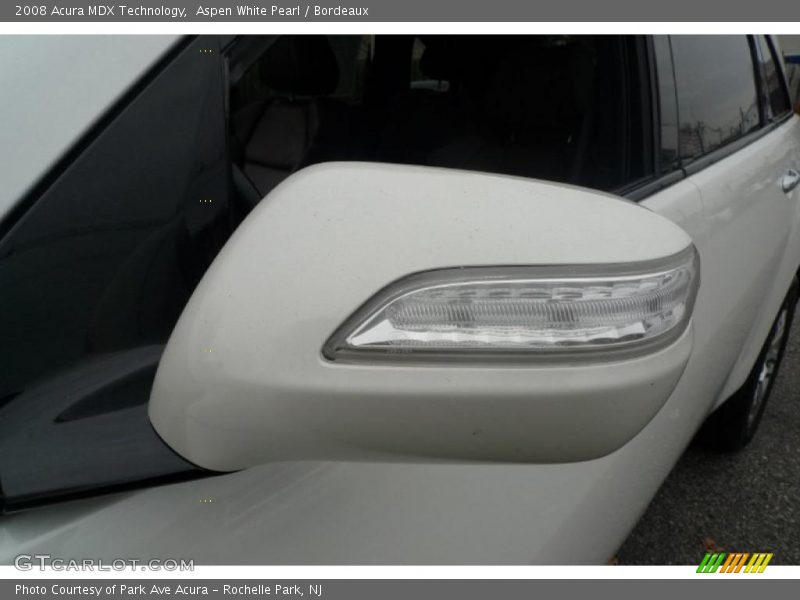 Aspen White Pearl / Bordeaux 2008 Acura MDX Technology