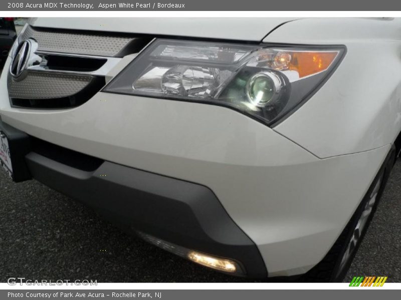 Aspen White Pearl / Bordeaux 2008 Acura MDX Technology