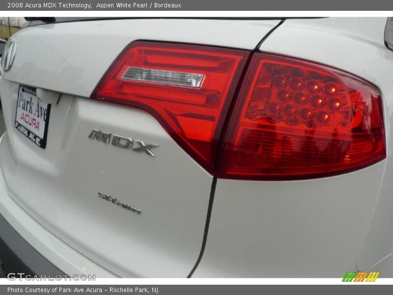 Aspen White Pearl / Bordeaux 2008 Acura MDX Technology