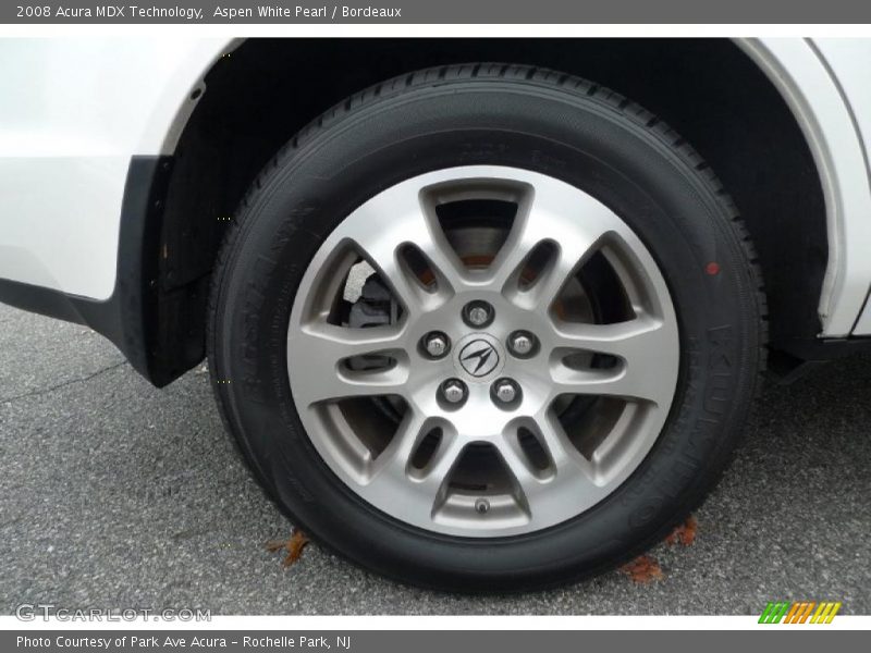 Aspen White Pearl / Bordeaux 2008 Acura MDX Technology