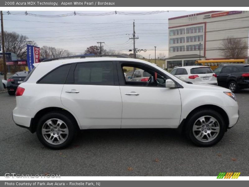 Aspen White Pearl / Bordeaux 2008 Acura MDX Technology