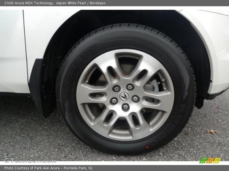 Aspen White Pearl / Bordeaux 2008 Acura MDX Technology