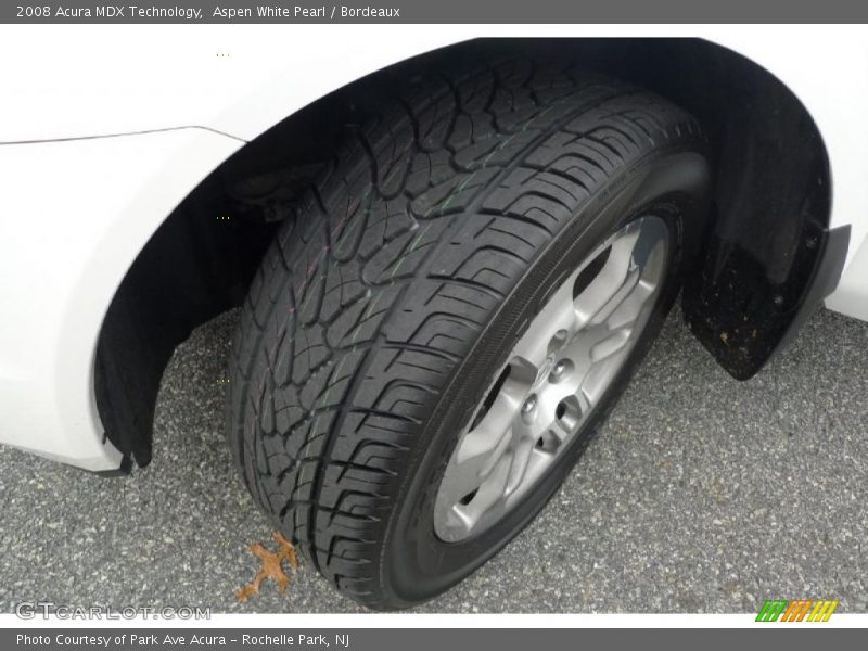 Aspen White Pearl / Bordeaux 2008 Acura MDX Technology
