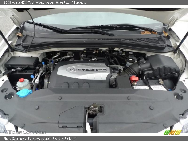 Aspen White Pearl / Bordeaux 2008 Acura MDX Technology