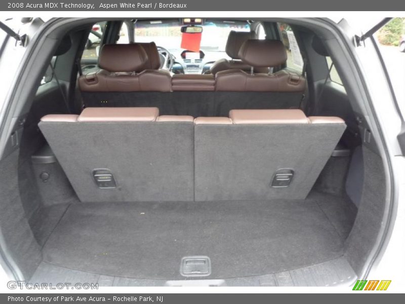 Aspen White Pearl / Bordeaux 2008 Acura MDX Technology