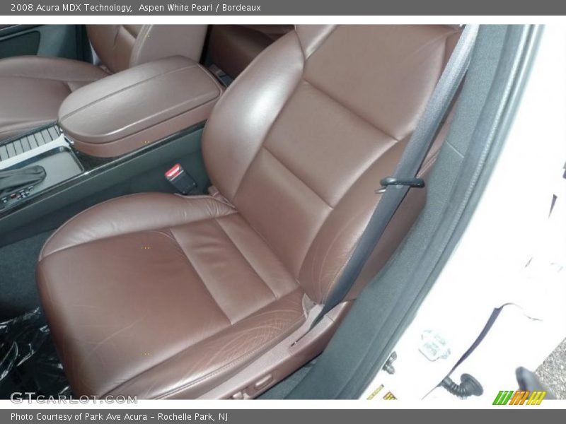 Aspen White Pearl / Bordeaux 2008 Acura MDX Technology