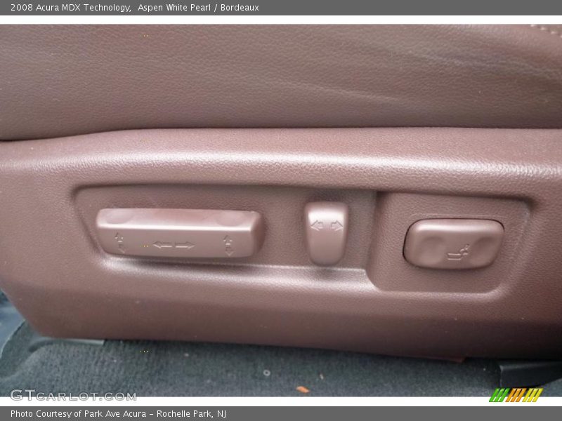 Aspen White Pearl / Bordeaux 2008 Acura MDX Technology