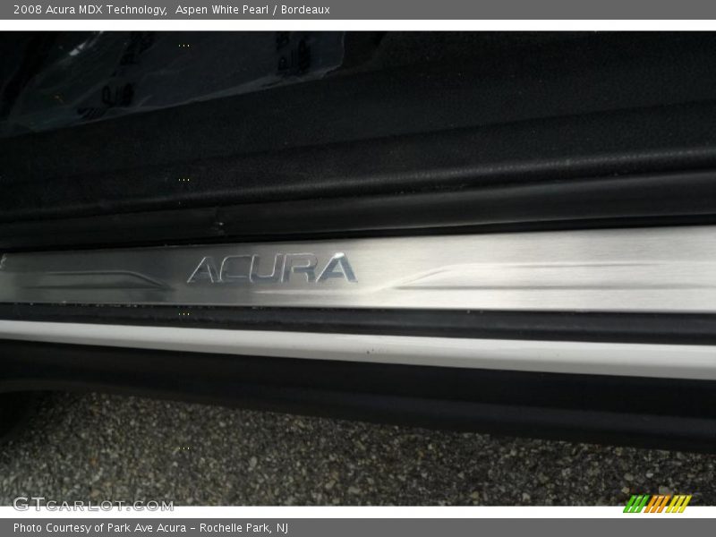 Aspen White Pearl / Bordeaux 2008 Acura MDX Technology