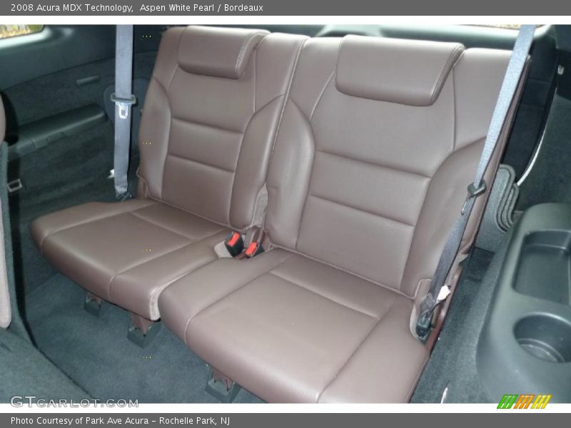 Aspen White Pearl / Bordeaux 2008 Acura MDX Technology
