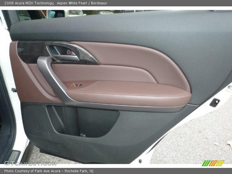 Aspen White Pearl / Bordeaux 2008 Acura MDX Technology