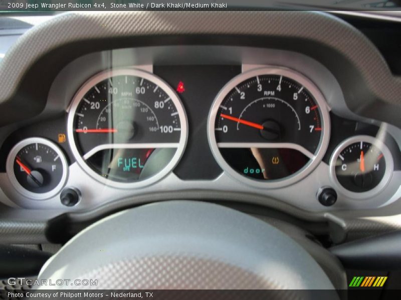 Stone White / Dark Khaki/Medium Khaki 2009 Jeep Wrangler Rubicon 4x4