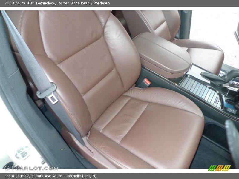 Aspen White Pearl / Bordeaux 2008 Acura MDX Technology
