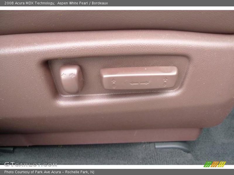 Aspen White Pearl / Bordeaux 2008 Acura MDX Technology