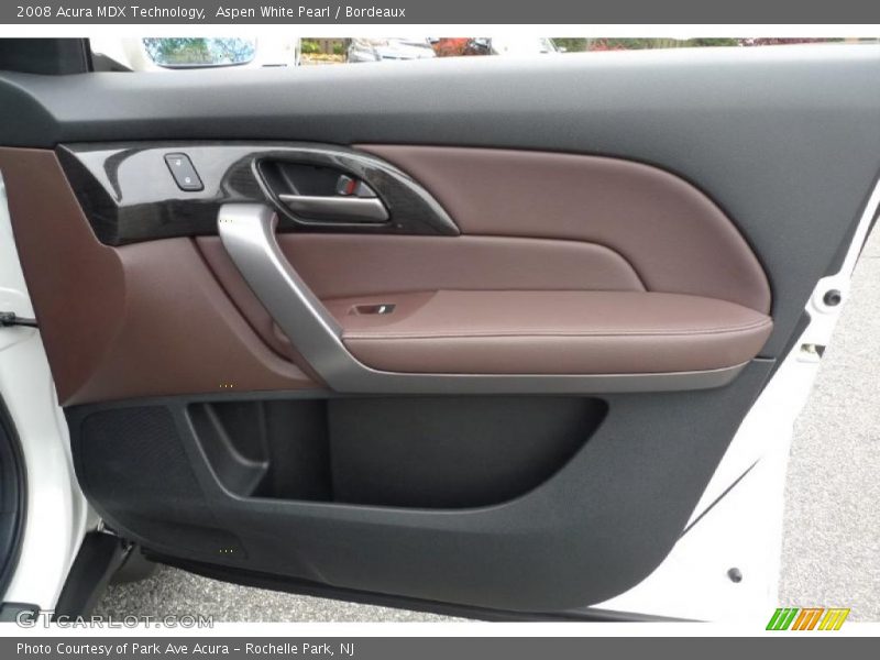Aspen White Pearl / Bordeaux 2008 Acura MDX Technology
