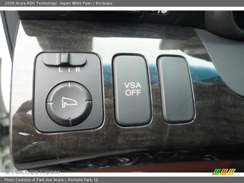 Aspen White Pearl / Bordeaux 2008 Acura MDX Technology