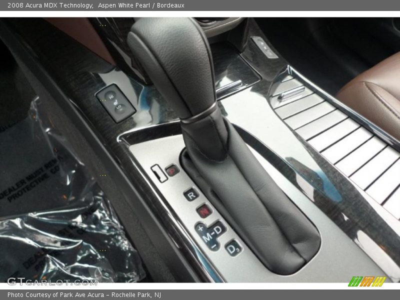 Aspen White Pearl / Bordeaux 2008 Acura MDX Technology