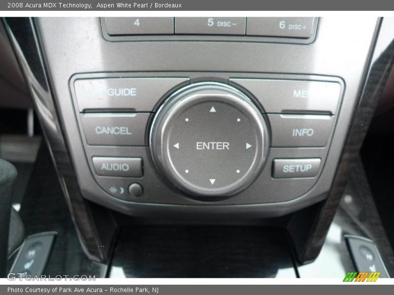 Aspen White Pearl / Bordeaux 2008 Acura MDX Technology