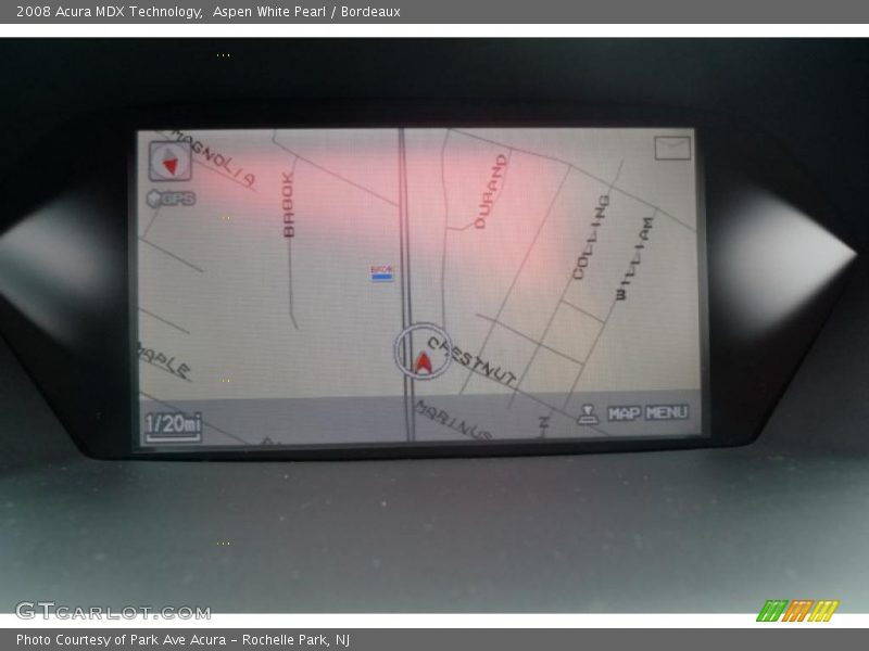 Aspen White Pearl / Bordeaux 2008 Acura MDX Technology