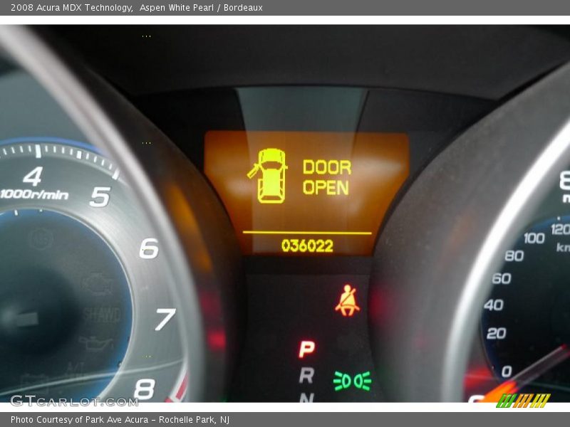 Aspen White Pearl / Bordeaux 2008 Acura MDX Technology
