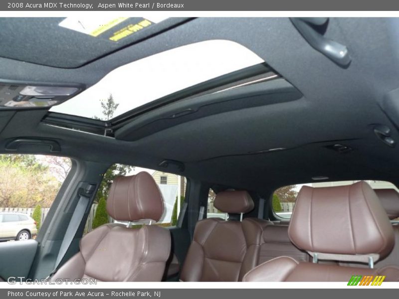 Aspen White Pearl / Bordeaux 2008 Acura MDX Technology