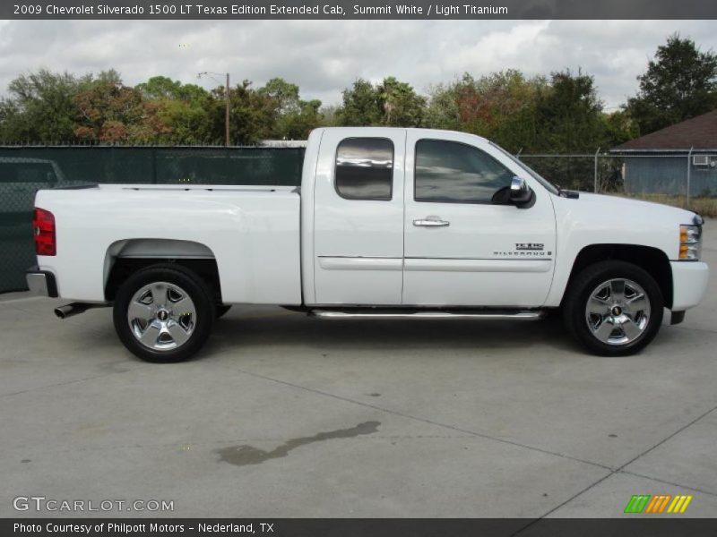 Summit White / Light Titanium 2009 Chevrolet Silverado 1500 LT Texas Edition Extended Cab